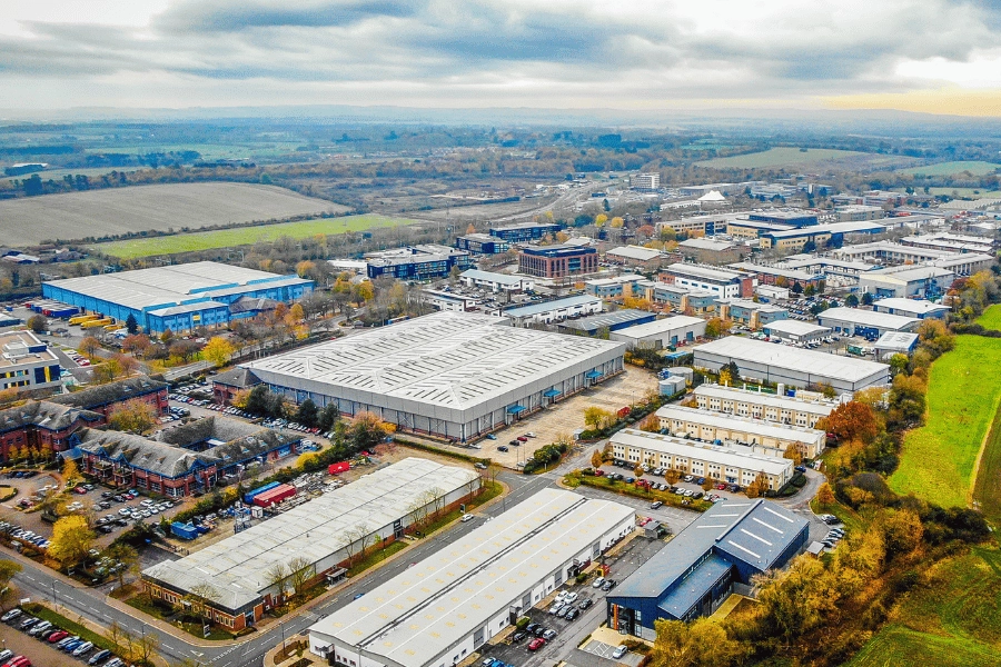 Business park from above