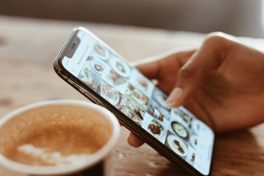 Coffee photos on Instagram profile