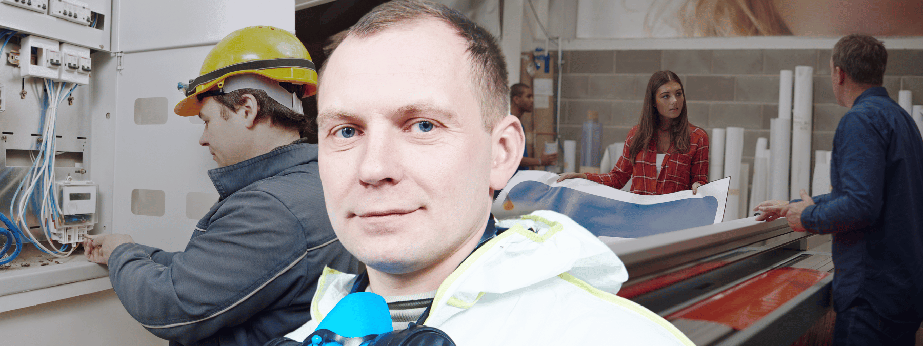 Man in hazmat suit