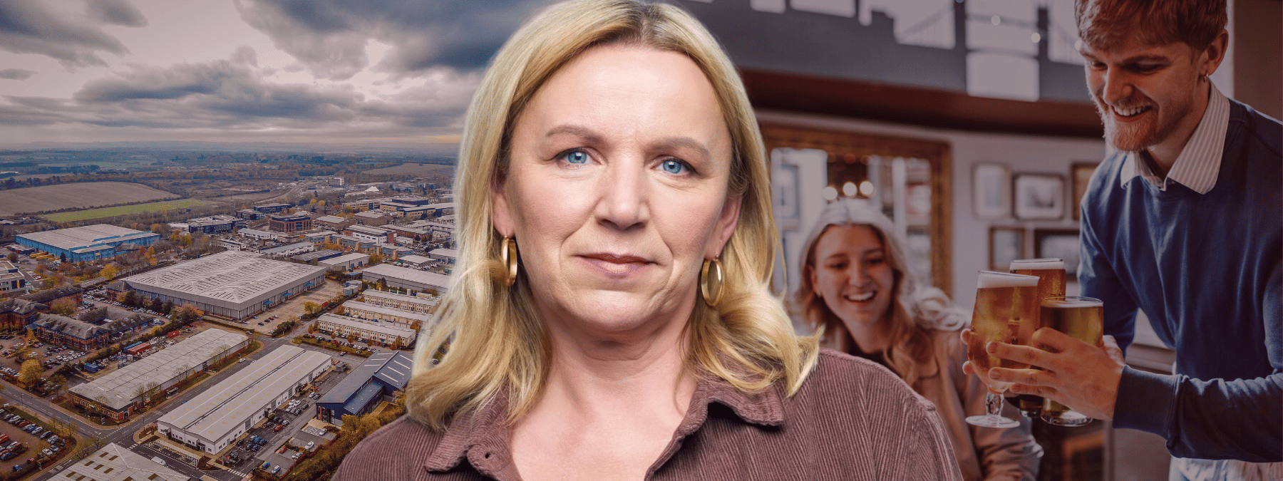 Woman with hoop earrings