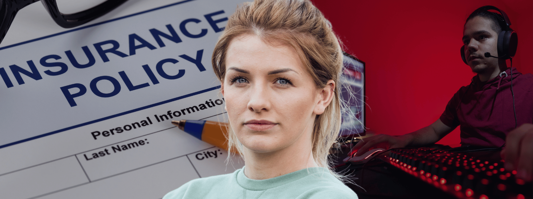 Woman with stern expression